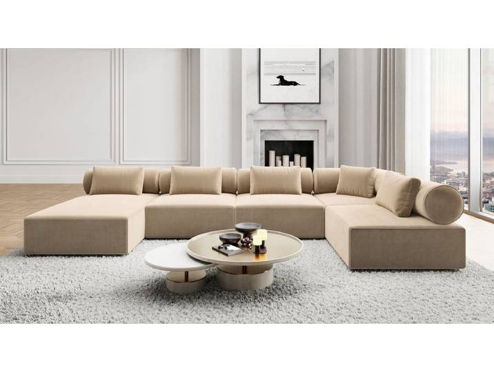 Couchlandschaft Laguardia U-Form in Stoff