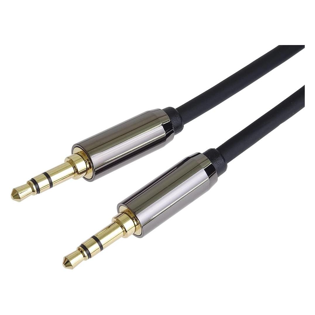 PremiumCord HQ stínÄ>ný kabel stereo Jack - Jack M/M (3 m, 2.5mm Klinkenkabel) (KJQMM3)