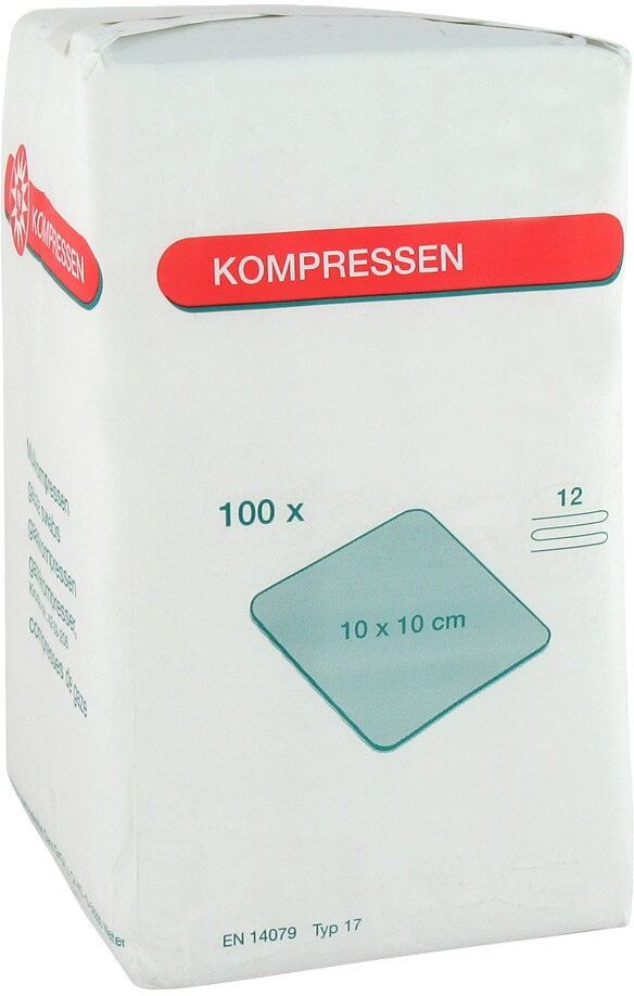 Mullkompressen 10x10 cm unsteril 12fach