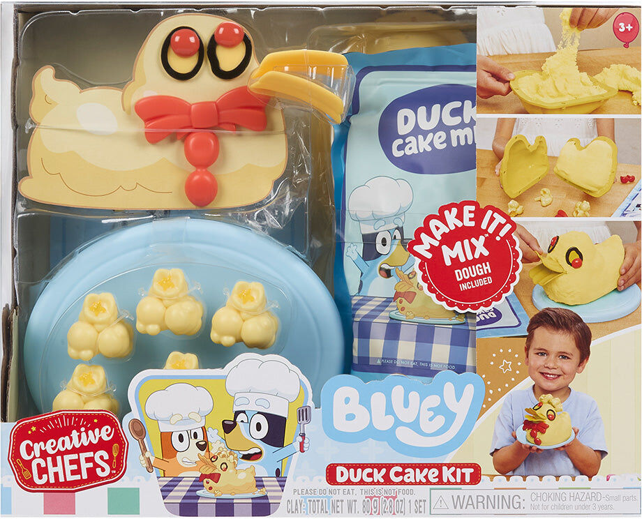 Little Tikes Creative Chefs Bluey Duck Cake Kit for Kids - Blue - Includes 15 Play Food Accessories
