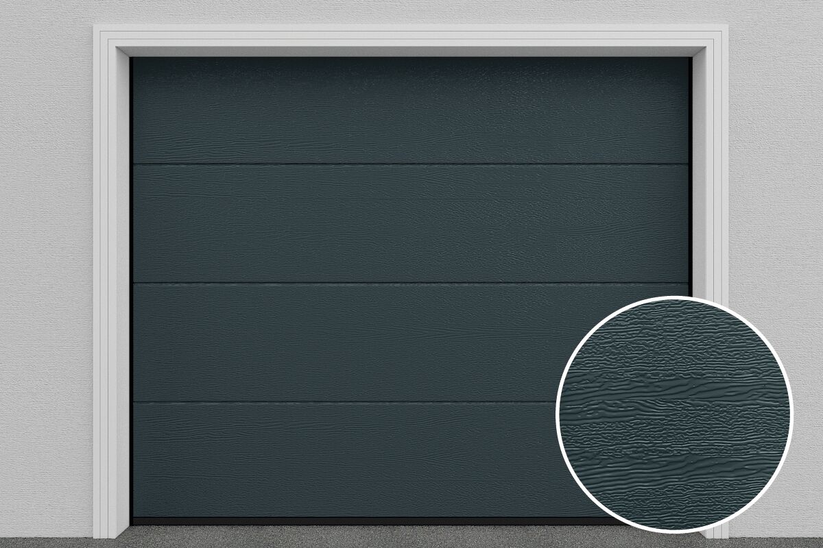 DoorHan Garagen-Sektionaltor Konfigurator DIY, W-Line, Woodgrain, RAL 7016 - Anthrazitgrau