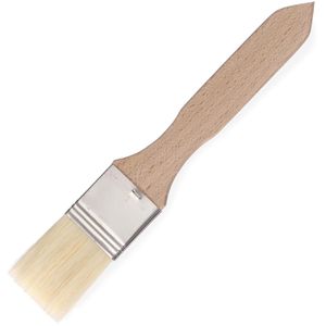 Hendi Backpinsel Butterpinsel, Borsten-Metallfixierung, natur, Naturborsten & Holzgriff, 21 x 4 cm, 2 Stück