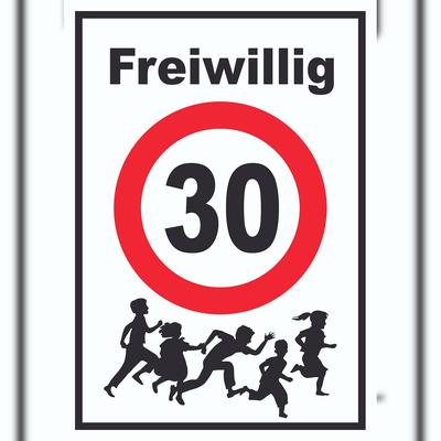 HB-Druck Freiwillig 30 Schild Spielende Kinder A3 (297x420mm)