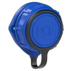 PCE 20341-9b Schutzkontakt-Anbausteckdose oval fb mit Deckelband IP66/68 (blau) 203419b