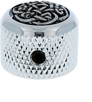 Q-Parts Dome Potiknob Celtic Weave C Chrome