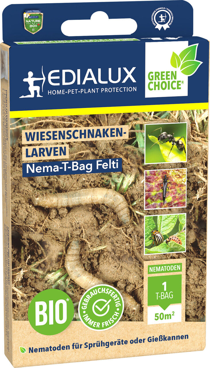 Edialux Nematoden T-Bag Felti gegen Wiesenschnakenlarven 50 m²