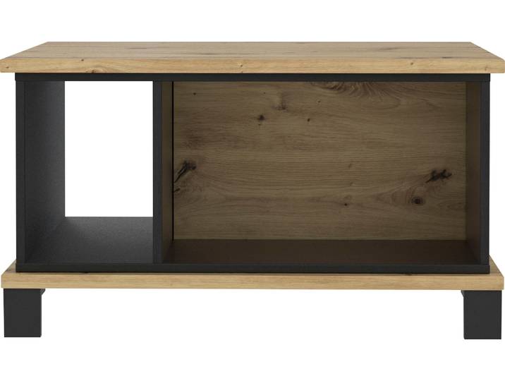 Couchtisch FORTE Duro , schwarz (artisan eiche, schwarz eiche, artisan eiche, schwarz eiche, artisan eiche), B:80cm H:44,6cm T:55cm, Tische, Couchtisch