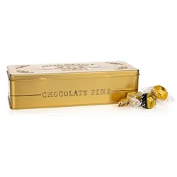 LINDT Goldene Nostalgiedose 6 versch. Sorten exklusiv bei QVC Inhalt 454g, 38 Stk.