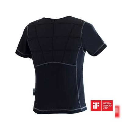 E.COOLINE Powercool SX3 T-Shirt Gr. 4XL schwarz - sekundenschnelle Aktivierung mit Wasser - stundenlange, trockene Kühlung für heiße Arbeitstage