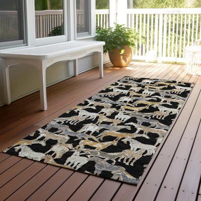 Addison Rugs Machine Washable Indoor/ Outdoor Horse Herd Chantille Rug