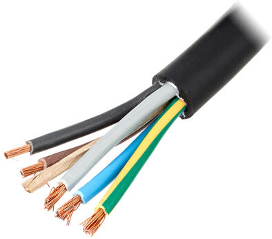 pro snake RubberCable H07RN-F 5x4,0 mm² Schwarz