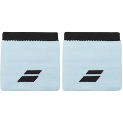 Babolat, Schweissband, Logo Wristband White/Black (2x), Weiss, Schwarz