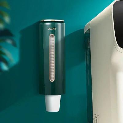 Inspired Living Wall Mounted Cup Dispenser With Automatic Drop System For Disposable Cups green