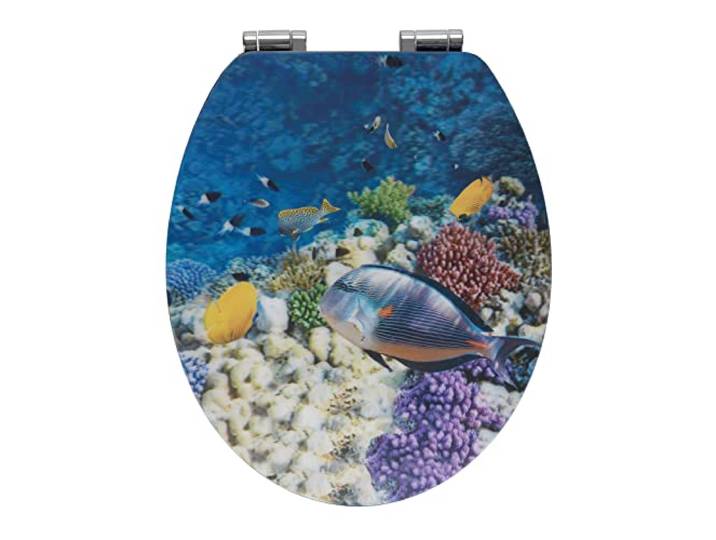 WENKO Wc-bril Fish met 3D-effect, toiletbril met softclosemechanisme