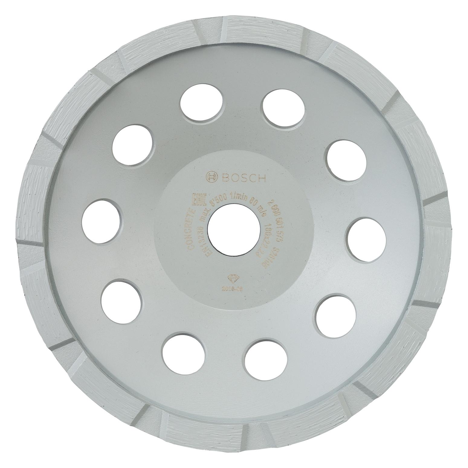 Bosch Professional Zubehör Diamanttopfscheibe Standard for Concrete, 180 x 22,23 x 5 mm (2608601575)