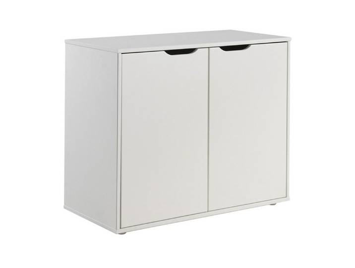 SLEEPY - Rangement 2 Portes Blanc Compatible Lits Mezzanine ou Mi-Haut