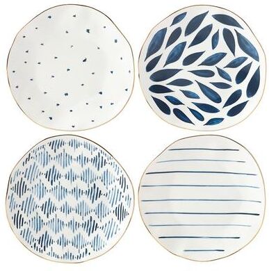 Lenox Blue Bay 4-Piece Dessert Plate Set Blue