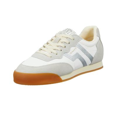 Sneaker GANT "Beylana", Damen, Gr. 38, Textil, grau (weiß), Nylon, Veloursleder, Schuhe Sneaker, Retro Sneaker, Schnürschuh mit Lederinnensohle