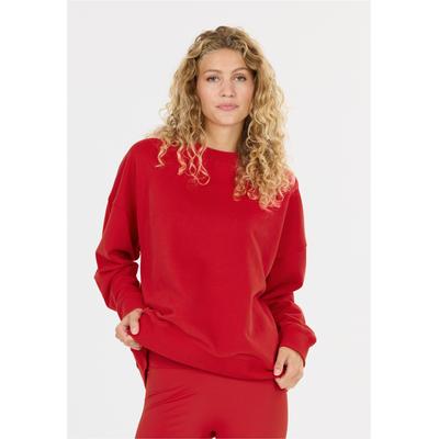 Sweatshirt ATHLECIA "Breslin", Damen, Gr. 36, rot, 100% Baumwolle, bestickt, normal, Rundhals, Sweatshirts Sweatshirt, Komfort