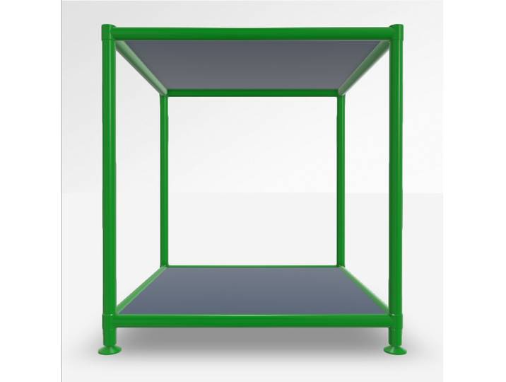 Couchtisch System4 Cubey 40.4x40.4 cm, Violettblau/Grün, Quadratisch, Neu - Perfekt für Sofa und Lounge
