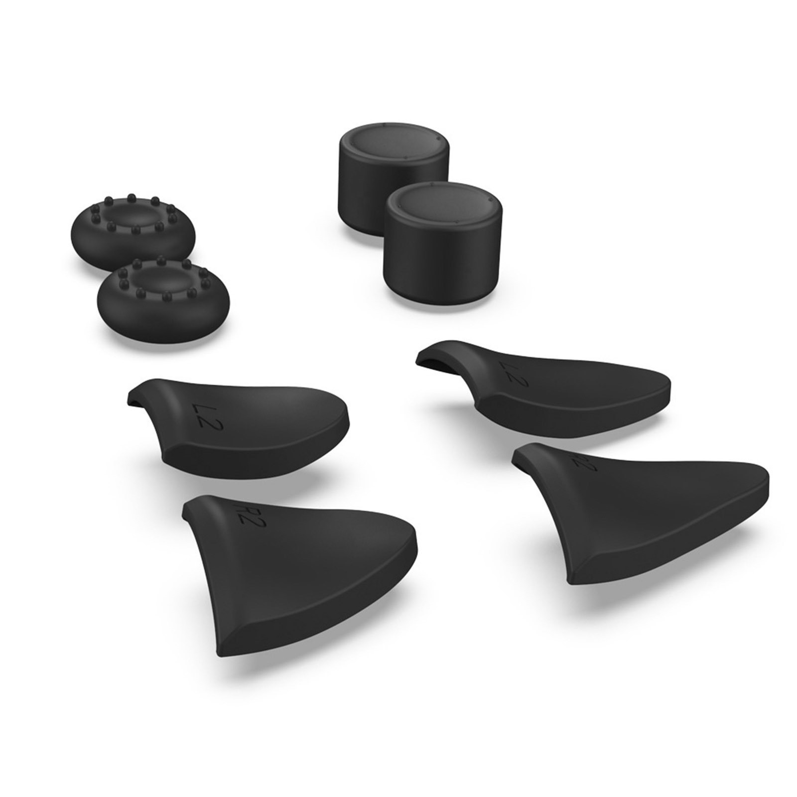 Avizar accessoire-set voor PS5 DualSense controller met verlengstukken en duimgrepen, zwart