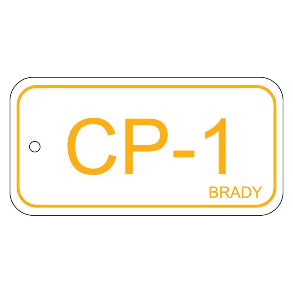 Brady B-7527, Polypropylen Schild, Energy Source Tag - Control Panel, 75 x 38mm, Gelb auf Weiss, Be (ENERGY TAG-CP-1-75X38MM-PP/25)