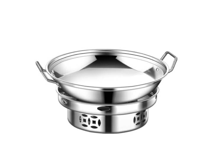 Alkoholkocher Chafing Dishes for Buffet-Set Speisenwärmer Catering-Chafing-Dishes rund mit deckellosen Speisewärmer-Chafers-Server-Sets