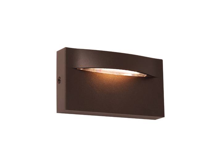 Viokef Aussenwandleuchte Vita, braun / rost, Aluminium, Modern, Wandleuchte außen