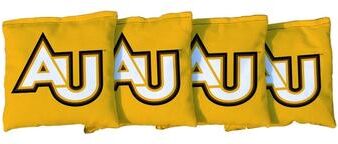 Skip's Garage Adelphi University Panthers Yellow Cornhole Bags