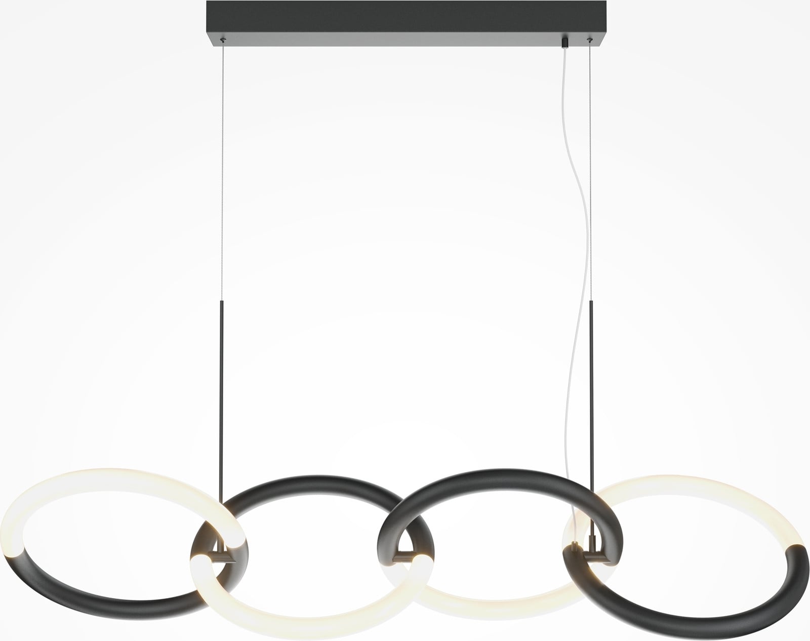 Maytoni Node LED hanglamp, zwart, 4x 40W, warm wit