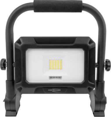 ANSMANN LED Arbeitsleuchte FL20W-R, 2.000 Lumen, Wiederaufladbarer 4.400 mAh Akku, Spritzwassergeschützt (IP54), schwarz