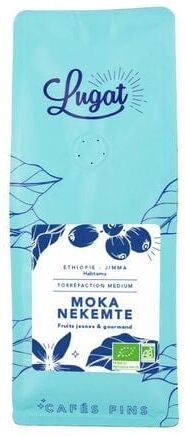 Cafés Lugat - Specialty Coffee Ethiopie Moka Nekemte - Bio-kaffeebohnen 250 G - MaxiCoffee