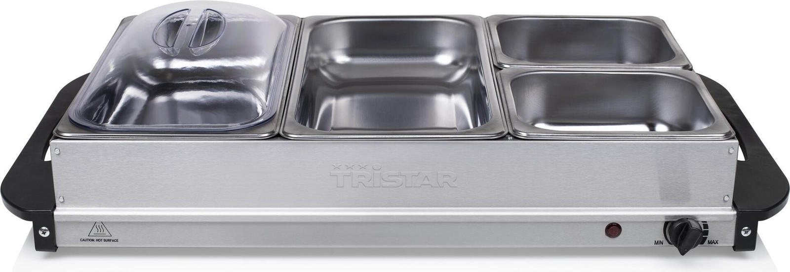 Tristar BP-6285 Elektrische Warmhoudplaat in Roestvrij Staal, Zilver
