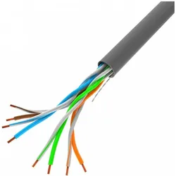 Lanberg LAN-Kabel UTP Kategorie 5e 100m starr Kupfer grau (CAT5e, 100 m), Netzwerkkabel
