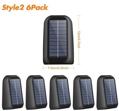 Uplift Picks Solar Fence Deck Lights With Warm White RGB Outdoor Accent Lighting 6 Pcs
