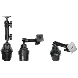 Brodit Sockelhalterung 10,5" Becherhal. 267mm AMPS-Lcher, Smartphone Halterung, Schwarz