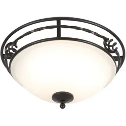 Elstead Lighting Pembroke Deckenleuchte 2-flammig E27 Schwarz