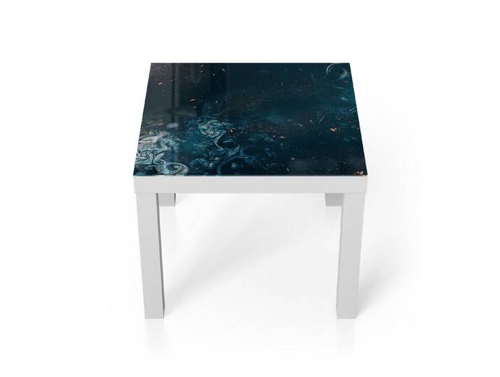 DEQORI Couchtisch 'Galaktische Reflexionen', Glas Beistelltisch Glastisch modern