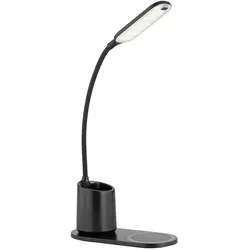 Tischlampe Schreibtisch Leuchte dimmbar Wireless Charger Flexo LED schwarz H45cm