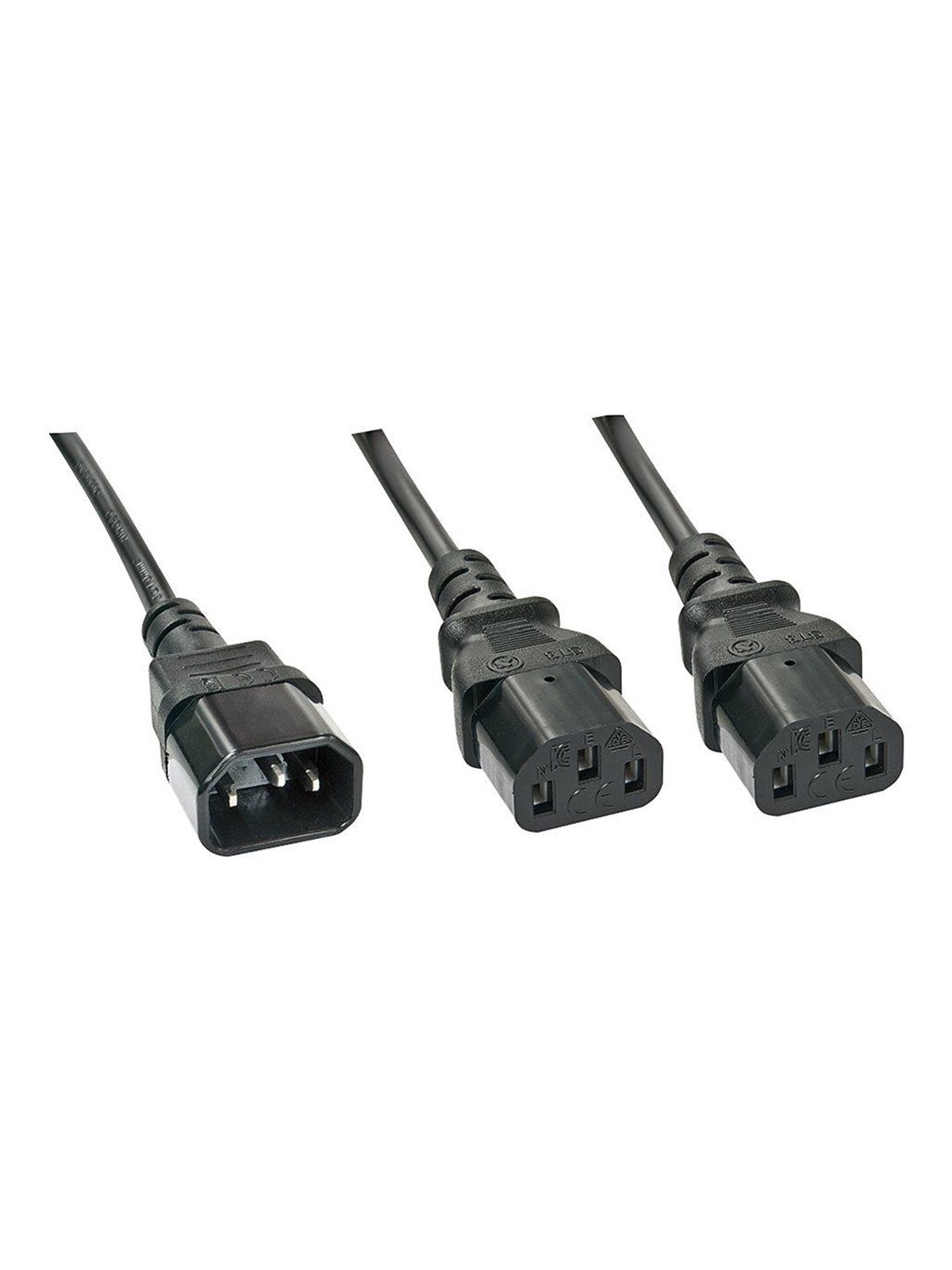 Lindy - power splitter - IEC 60320 C14 to power IEC 60320 C13 - 1 m