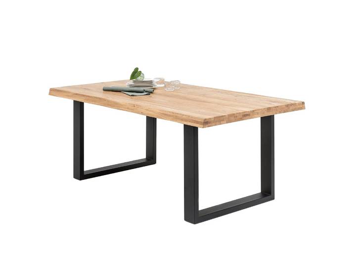 Esstisch Maimon 200cm Baumkante Beige U-Form