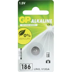 GP LR 43 - Alkaline Knopfzelle, 186