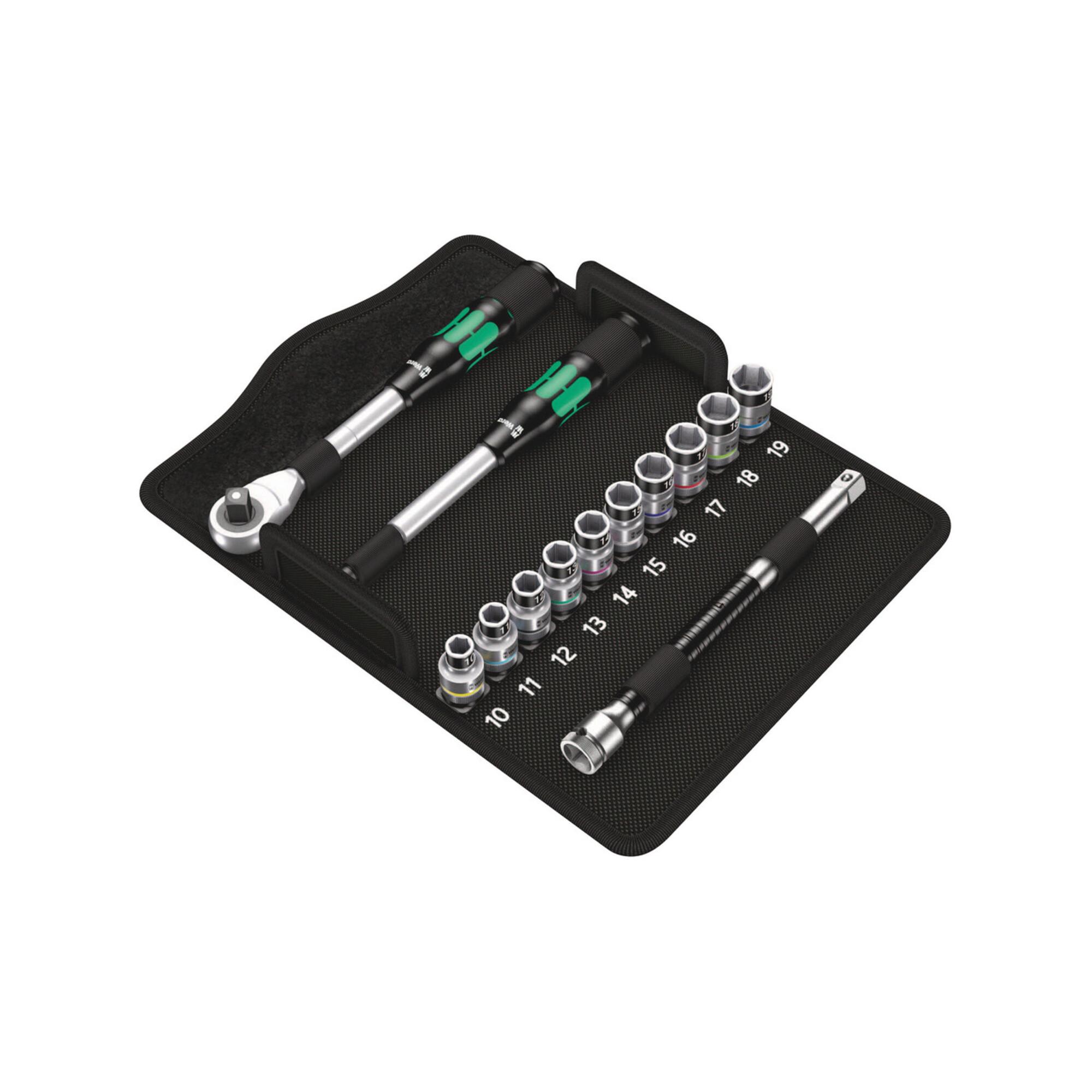 Wera 8006 SC 1 Zyklop Hybrid-Knarrensatz, 1/2"-Antrieb, metrisch, 13-teilig (05004090001)
