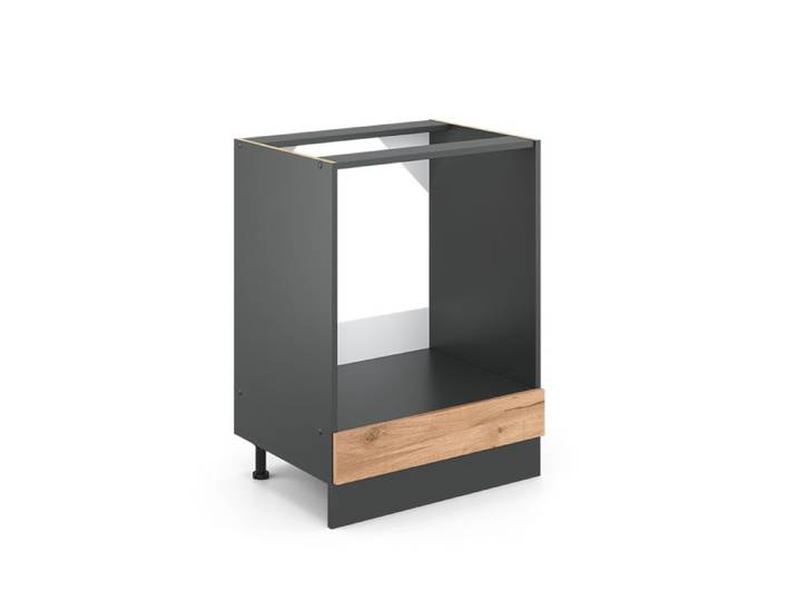 Meuble pour four R-Line 60cm sans PT Chêne de force doré/Anthracite Vicco 34893