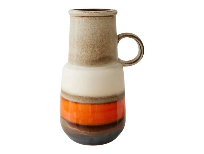 Dekovase Lava, Hkliving, beige/orange, Keramik
