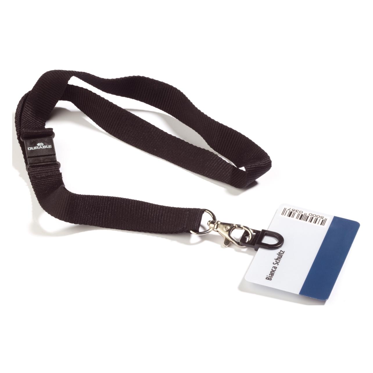 Durable Textilbänder mit Sicherheitsverschluss 8187-01 Schwarz (8187-01)