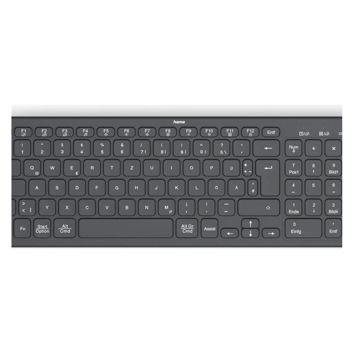 Hama 173057 Tastatur WK-300, DE (DE, Kabellos) (173057)