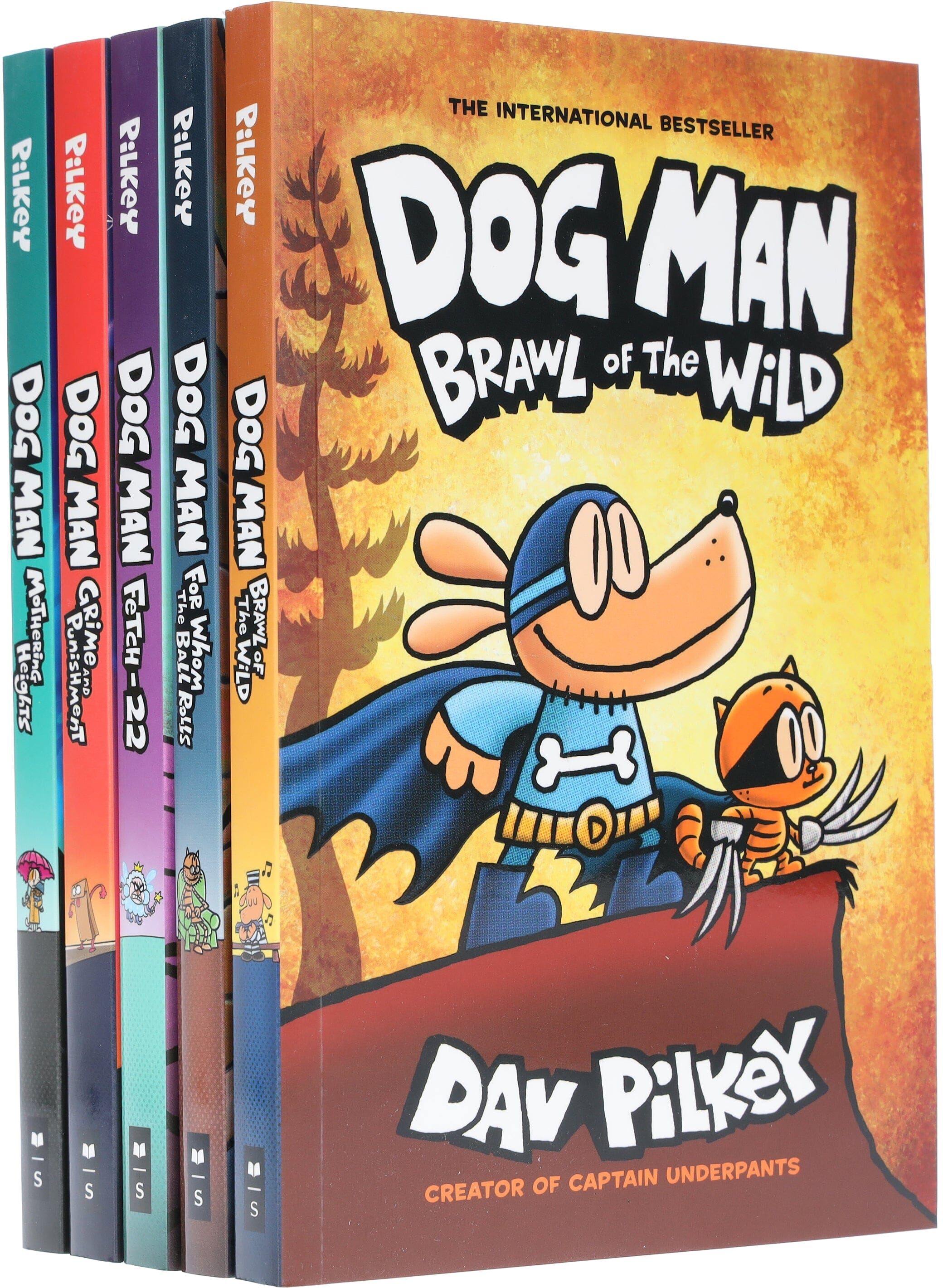 Dog Man 6-10: The Supa Buddies Mega Collection by Dav Pilkey 5 Books Collection Set - Ages 6-12 - Paperback Scholastic