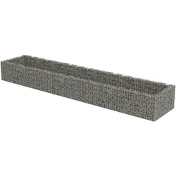 vidaXL Gabionen-Hochbeet Verzinkter Stahl 450×90×50 cm