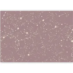 Artgeist, Tapete, Fototapete - Night Sky - Artistic Constellations and Stars in Pastel Shades (150 x 105 cm)